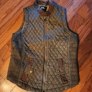 Goode Rider olive quilted vest Small